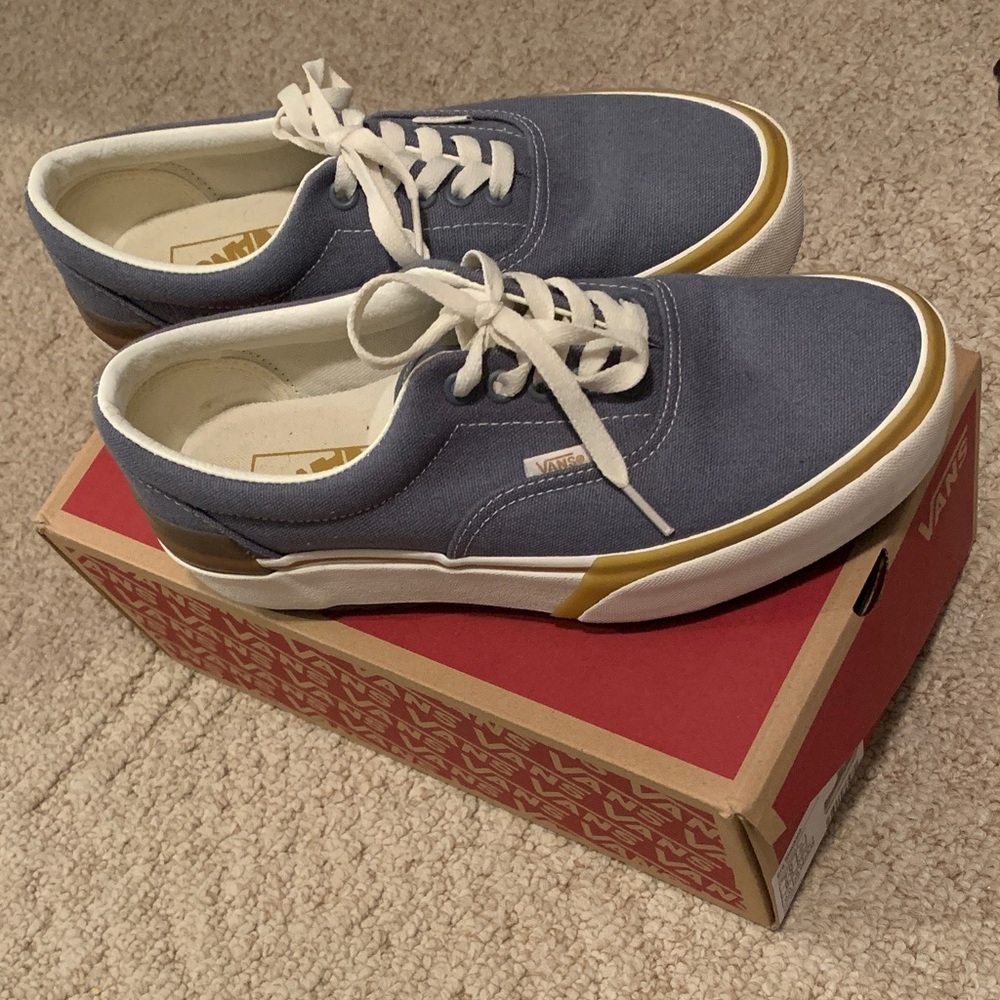 Vans Era stacked Blue and Gold Canvas Sneakers